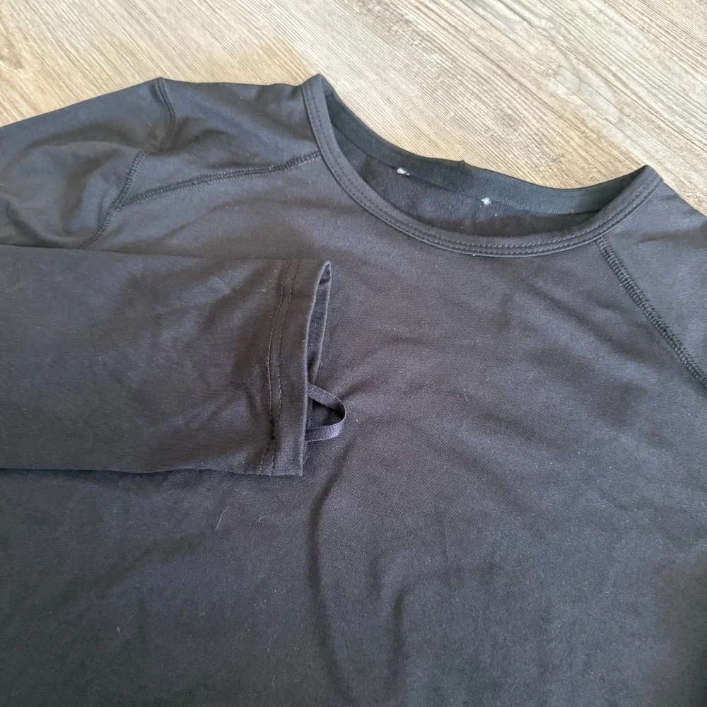 Patagonia Girls Large 12‎ Capilene Baselayer Longsleeve Black Shirt